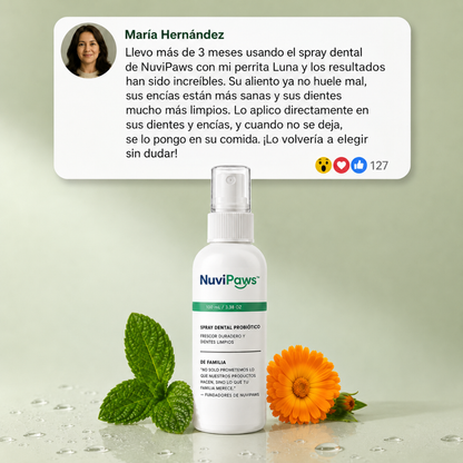 NuviPaws™ | Cuidado Dental Probiótico Natural para Perros